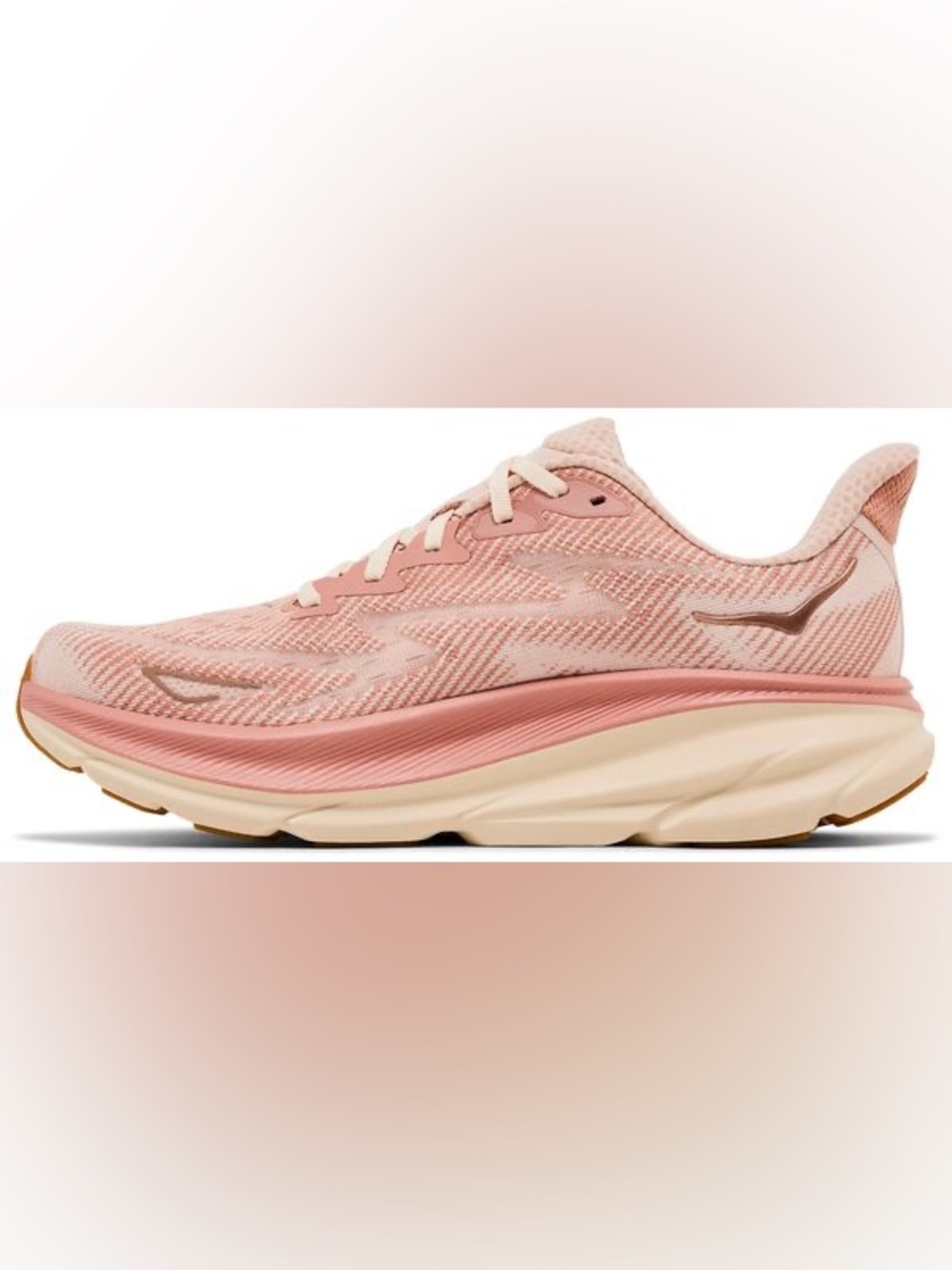 Hoka Clifton 9 shoes in sandstone cream - Picture 3 of 10